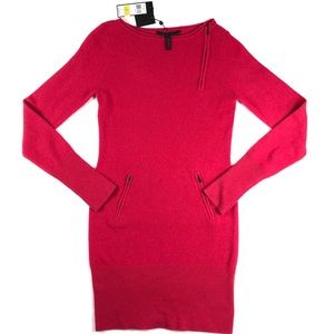 BCBG MaxAzria Cashmere Long Sweater - Red